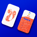 Mockup de la carte de visite issue de l'identité visuelle créée